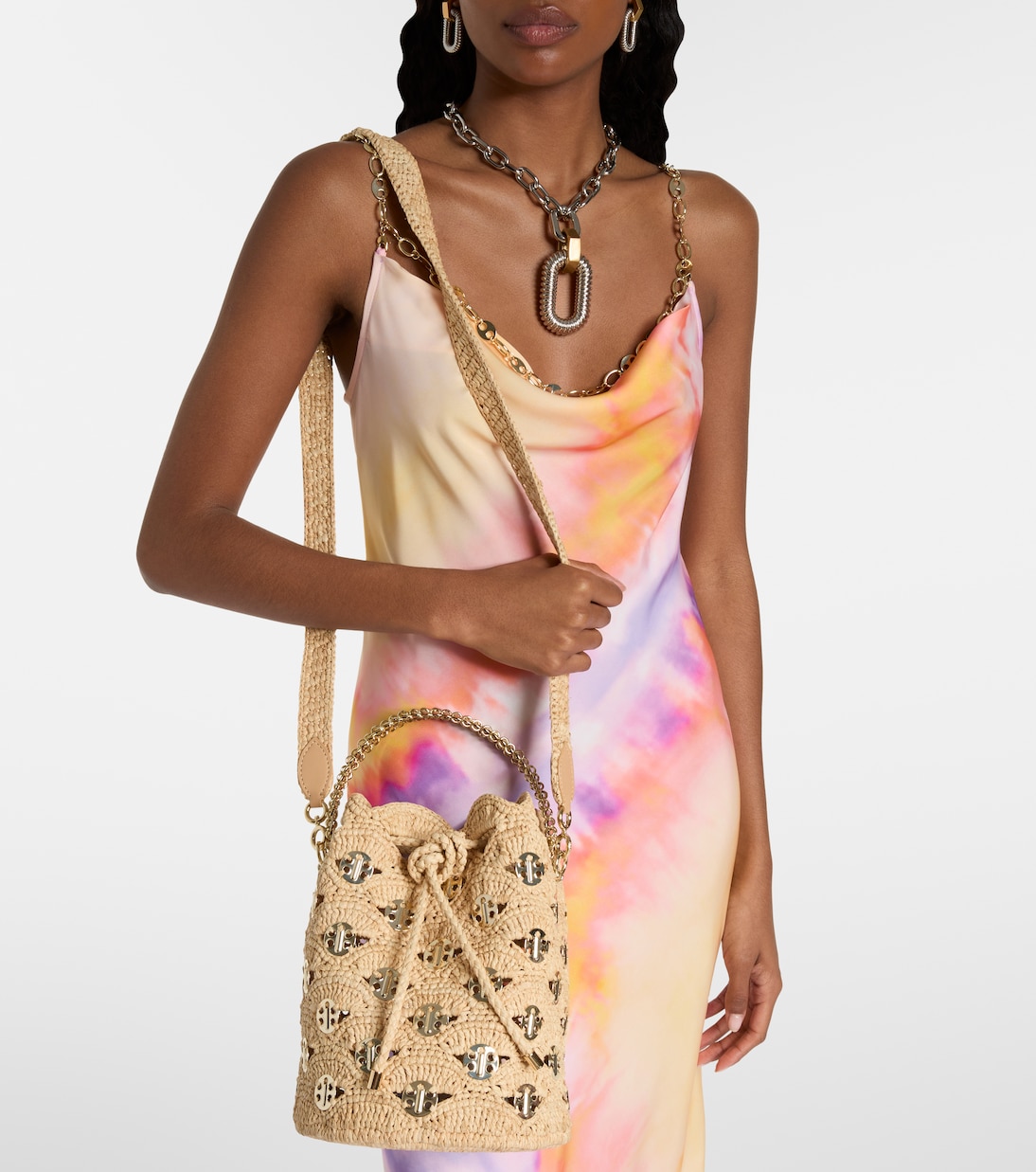 Sac en raphia à ornements | Rabanne