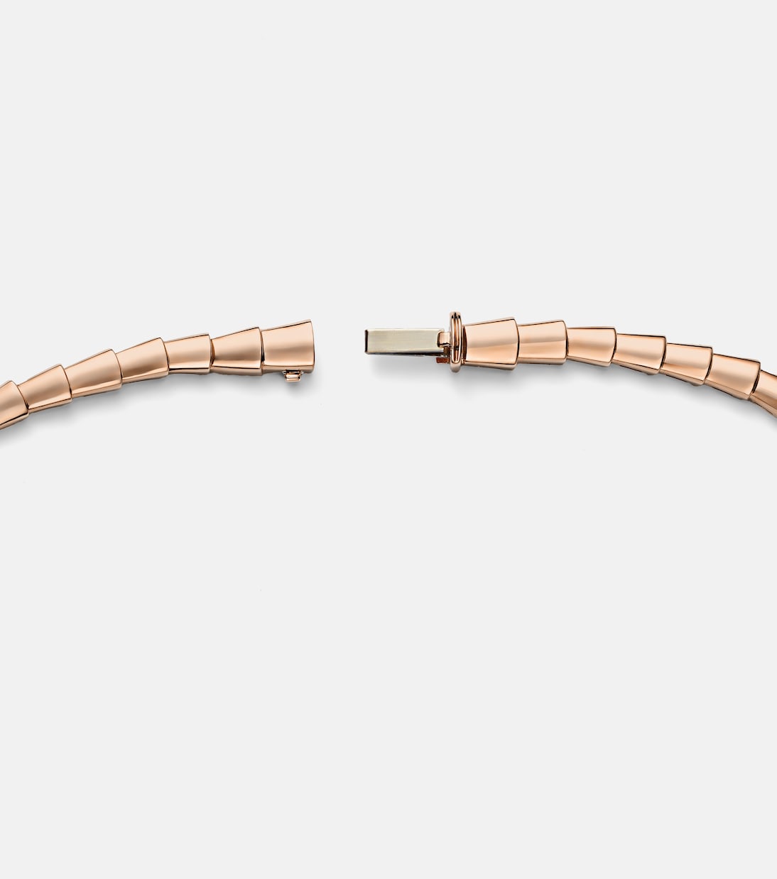 Serpenti Viper 18kt rose gold necklace with diamonds | Bvlgari