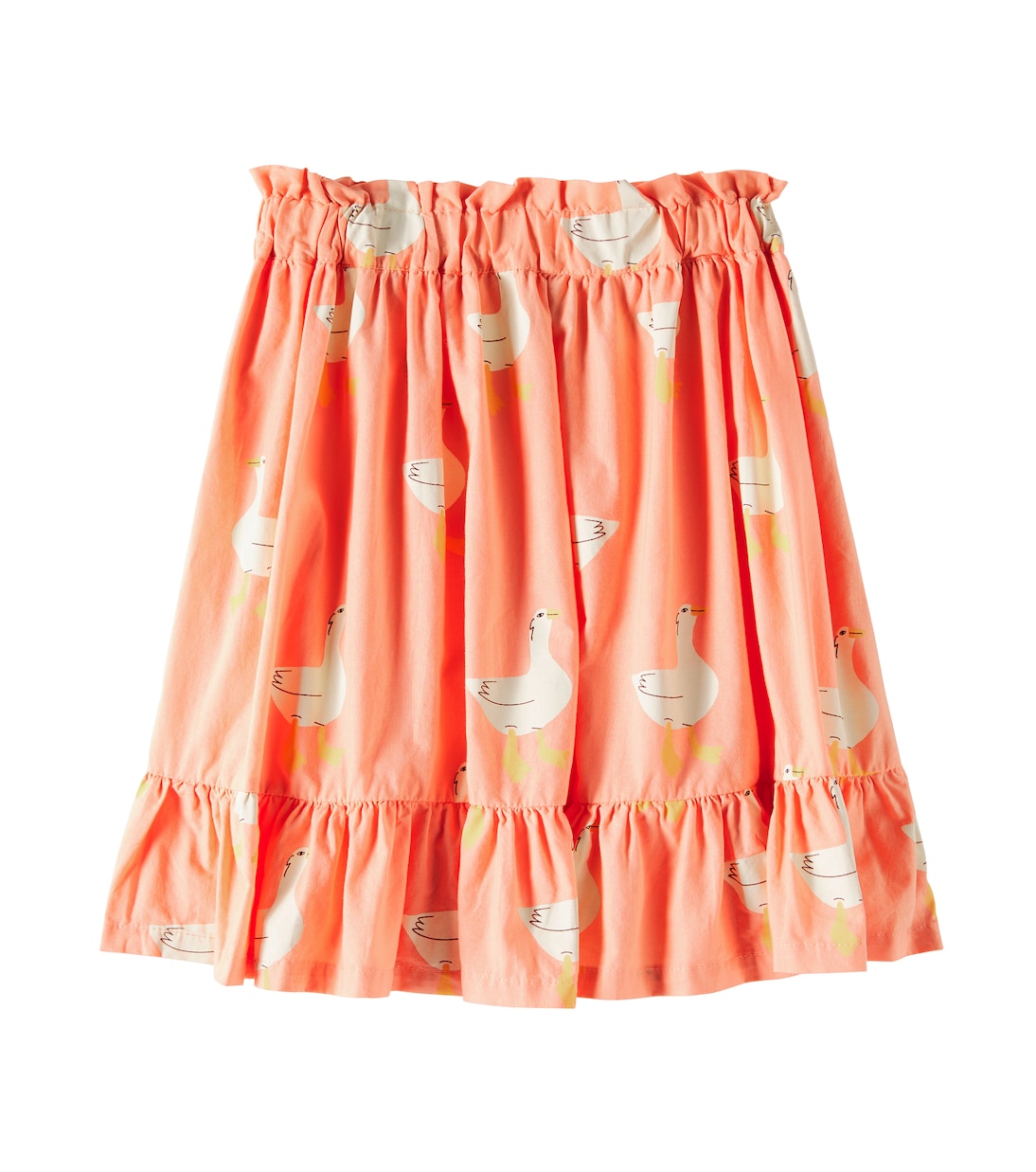 Duck printed ruffled cotton jersey skirt | Jellymallow