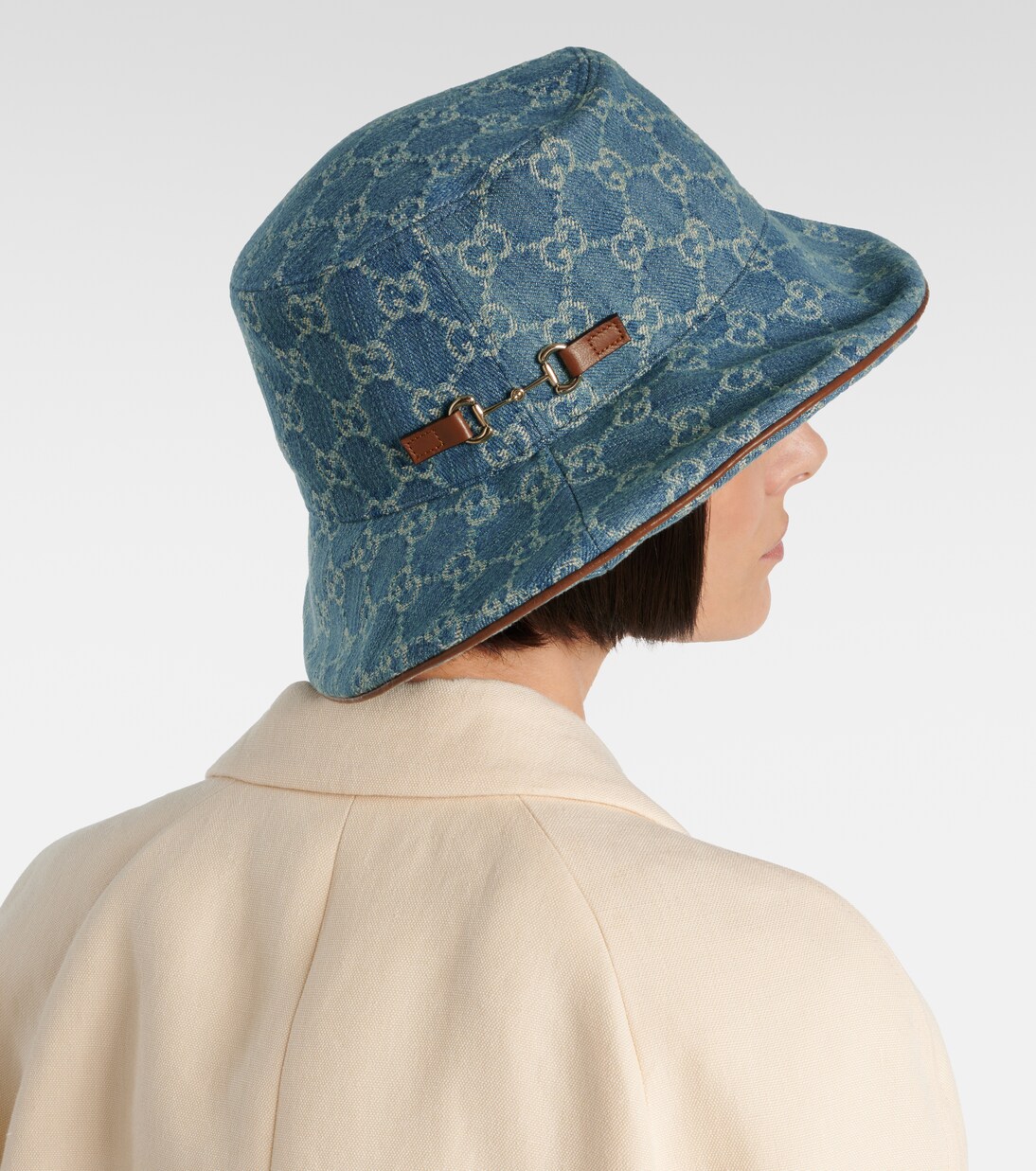 Horsebit denim bucket hat | Gucci