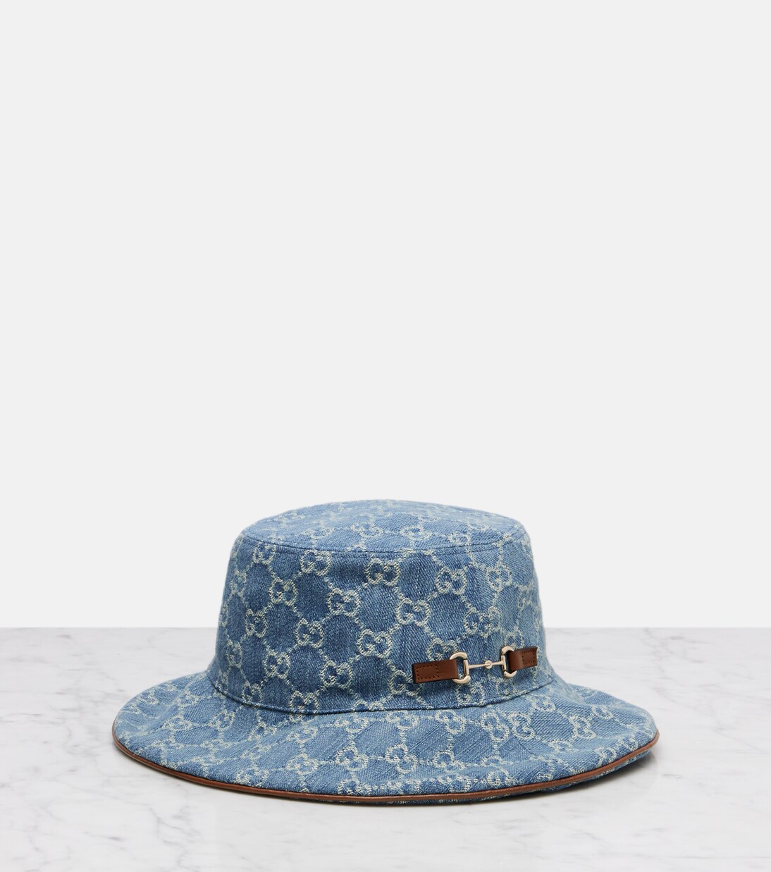 Horsebit denim bucket hat | Gucci