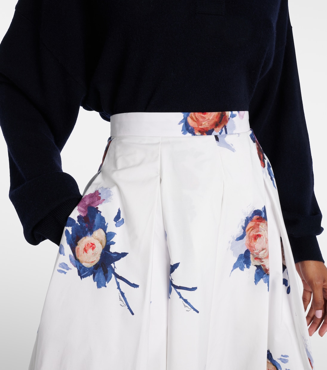 Midirock aus Baumwollpopeline | Erdem