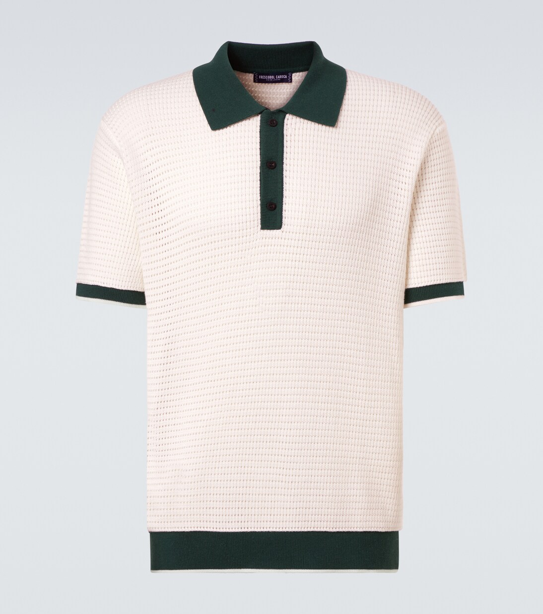 Vidal pointelle cotton polo shirt | Frescobol Carioca