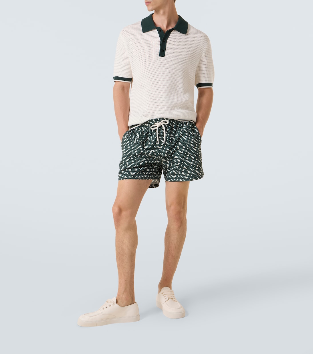 Vidal pointelle cotton polo shirt | Frescobol Carioca