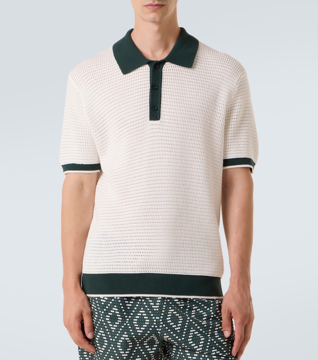 Vidal pointelle cotton polo shirt | Frescobol Carioca