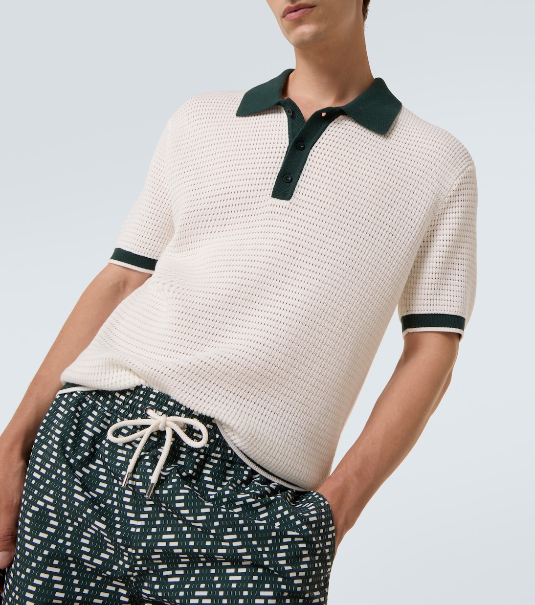 Vidal pointelle cotton polo shirt | Frescobol Carioca