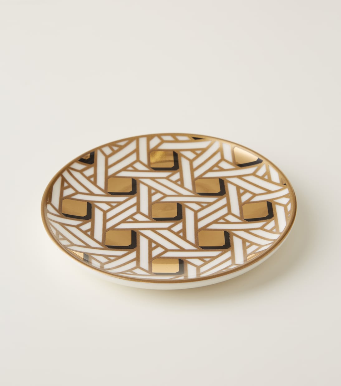 Set de 4 posavasos Basketweave de porcelana | Jonathan Adler