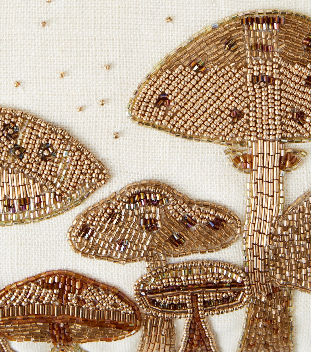 Verziertes Kissen Mushroom Field aus Leinen | Jonathan Adler
