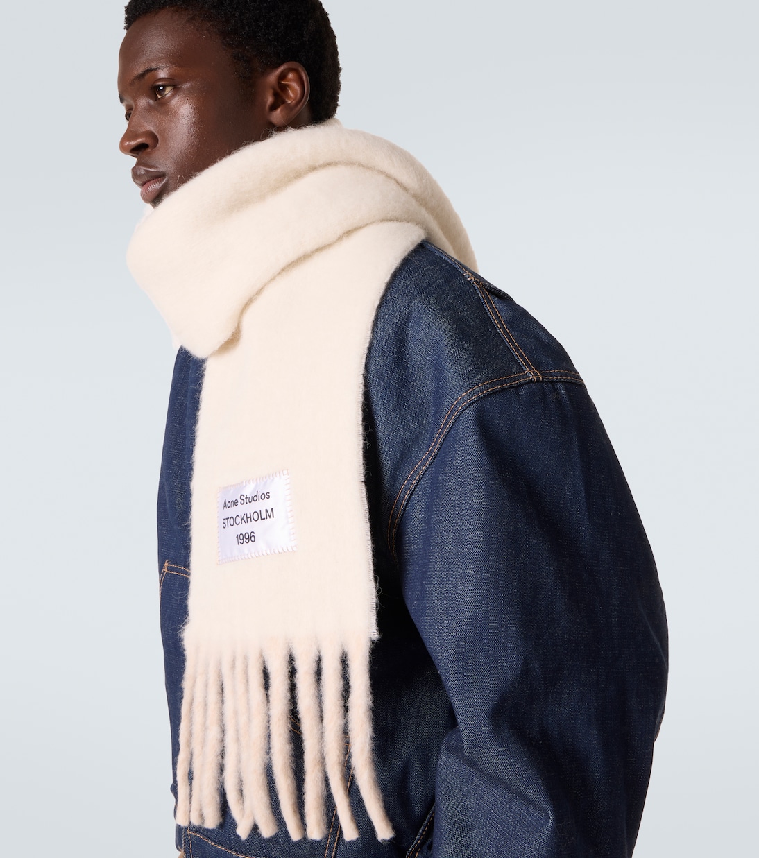 Fringed alpaca and wool-blend scarf | Acne Studios