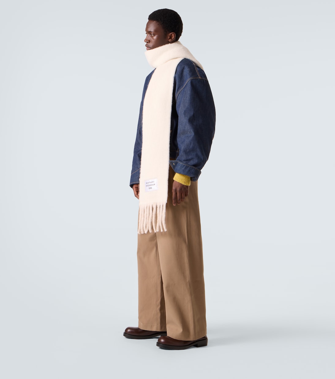 Fringed alpaca and wool-blend scarf | Acne Studios