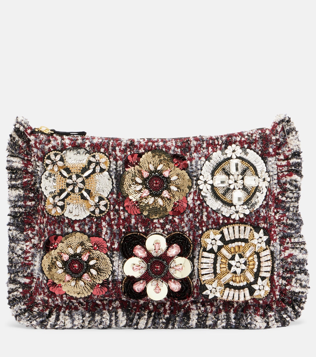 Bestickte Clutch aus Jacquard | La DoubleJ