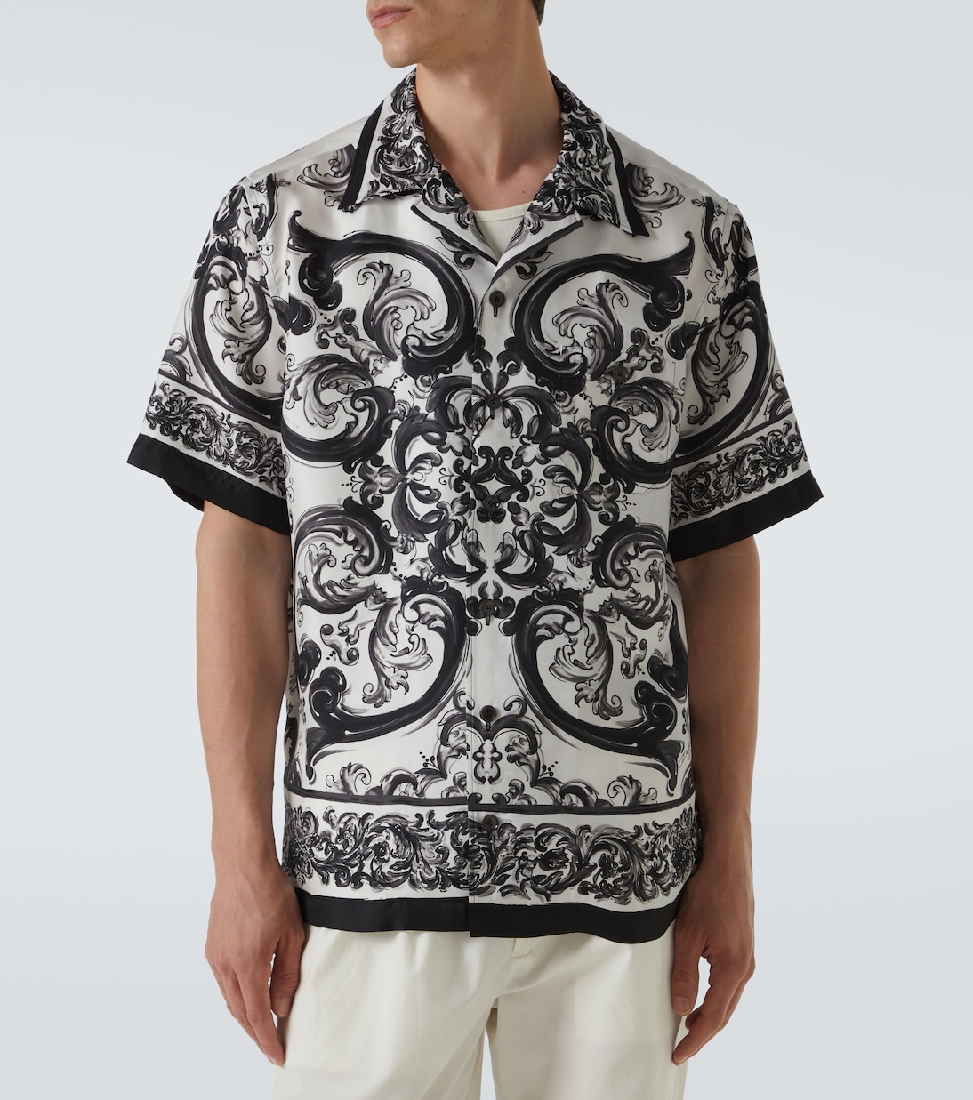 Hemd Majolica aus Seiden-Twill | Dolce&Gabbana