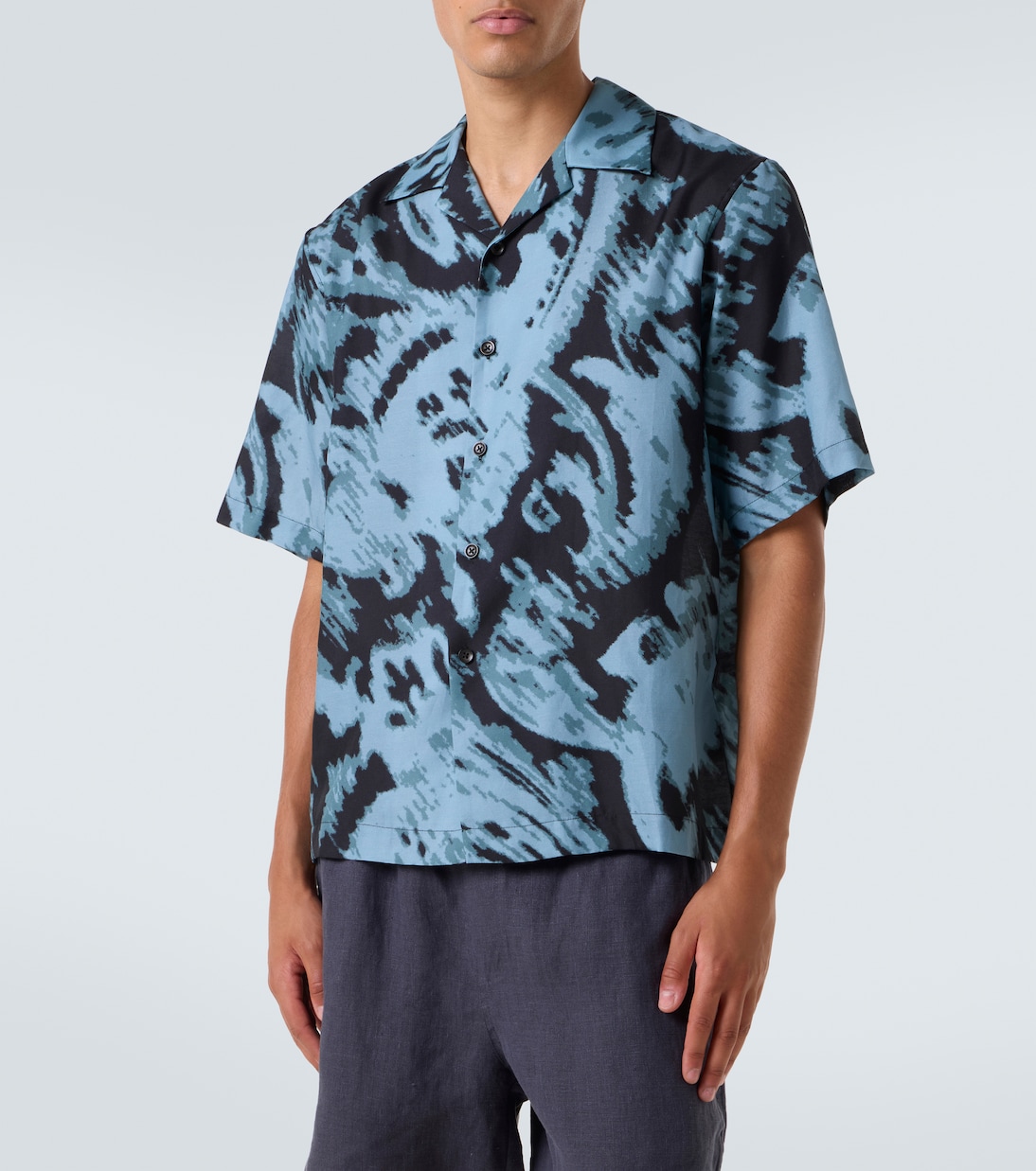 Hemd aus Baumwolle und Seide | Commas