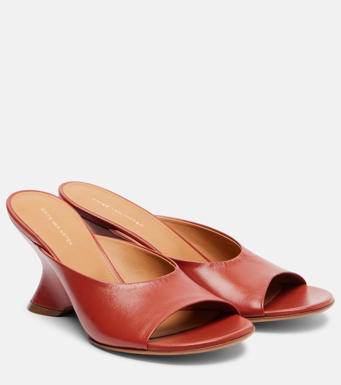Wedge-Pantoletten 75 aus Leder | Dries Van Noten
