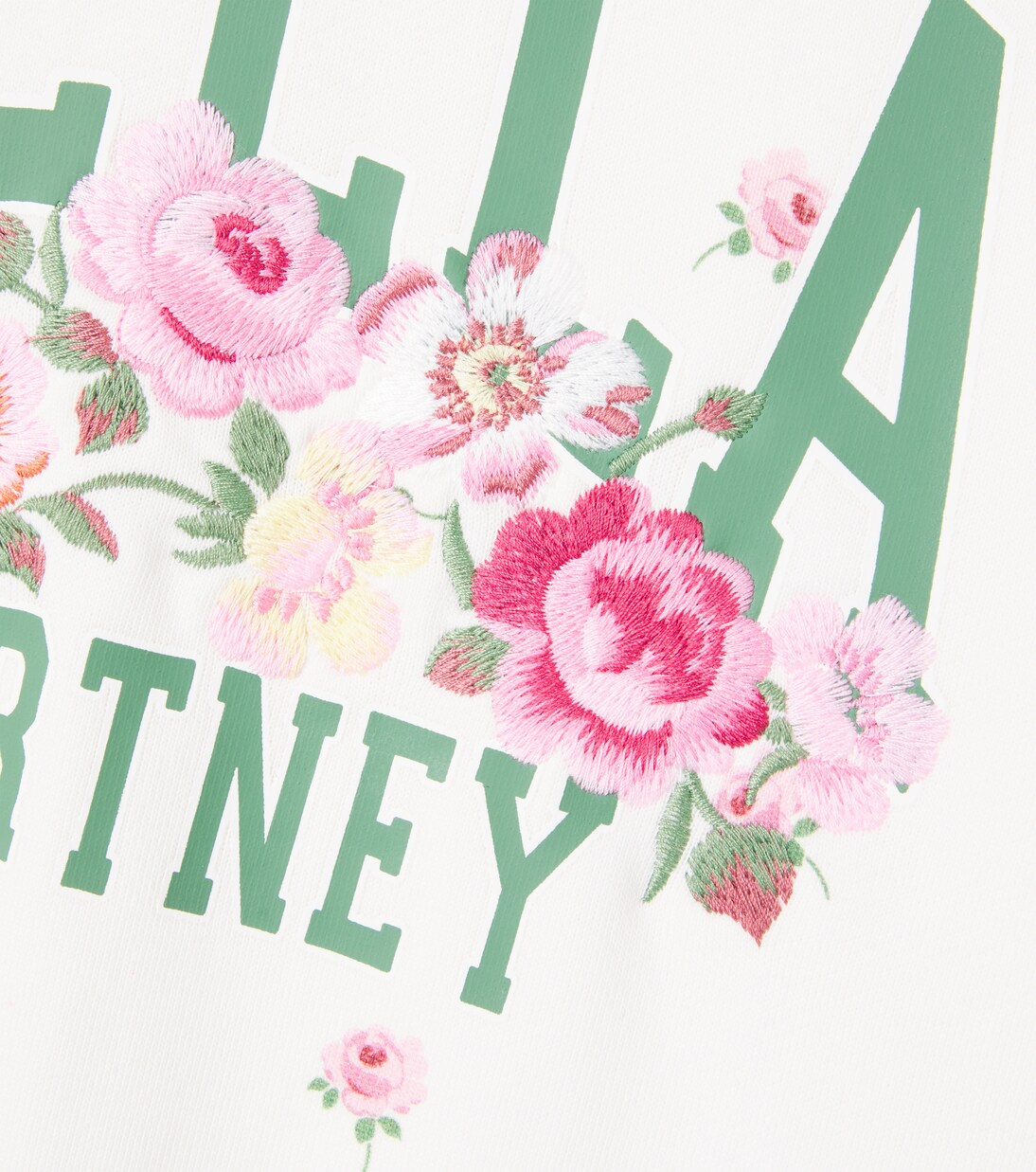 Floral logo cotton jersey hoodie | Stella McCartney Kids