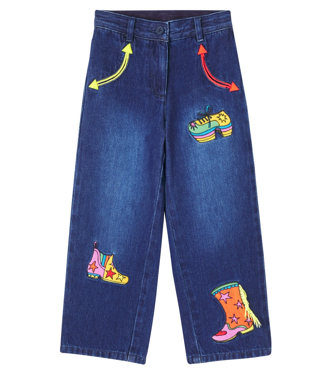 Appliqué wide-leg jeans | Stella McCartney Kids