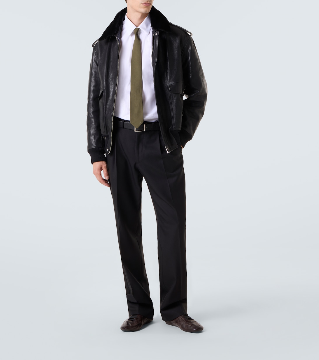 Collapse leather sneakers | Prada