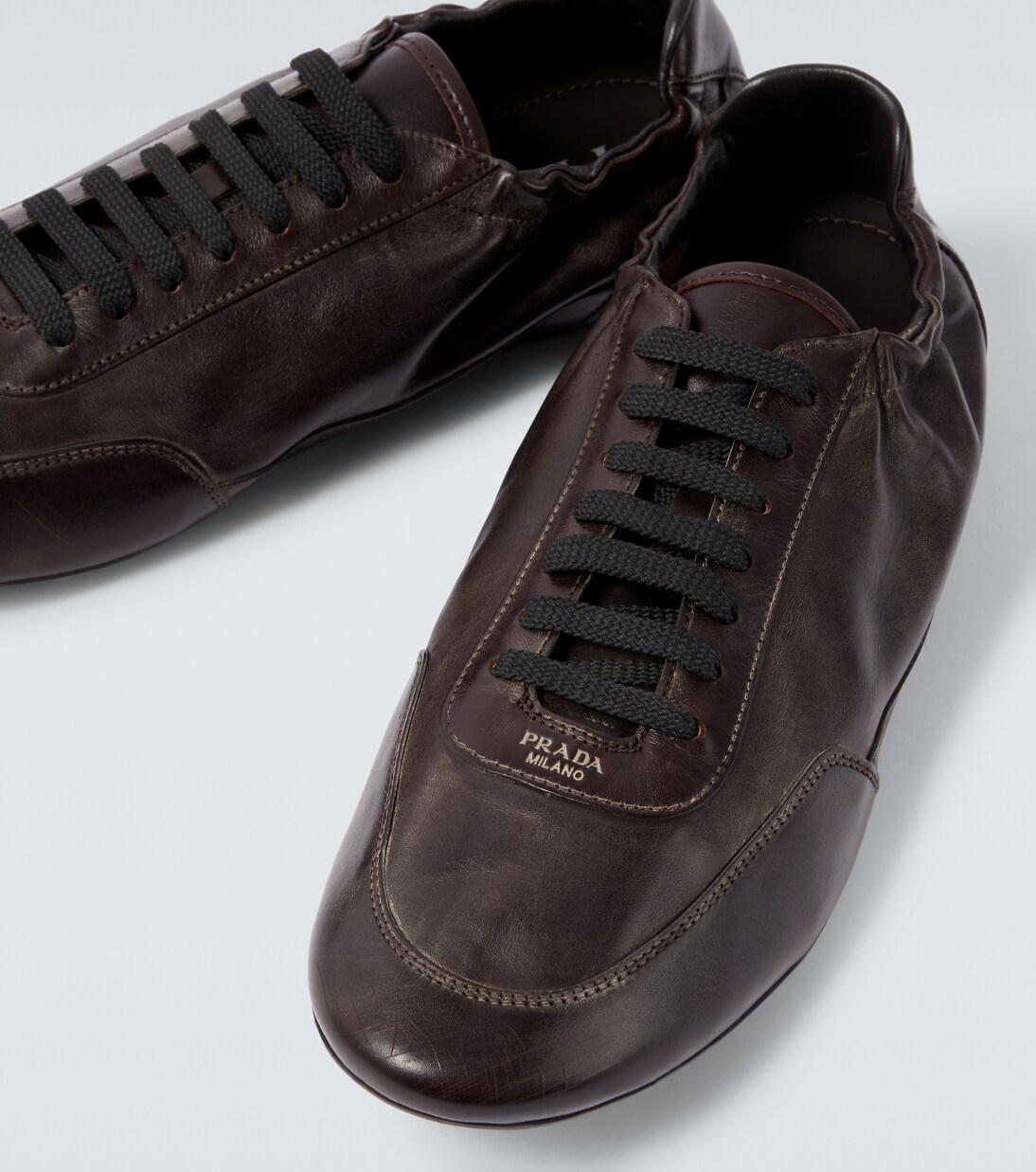 Collapse leather sneakers | Prada