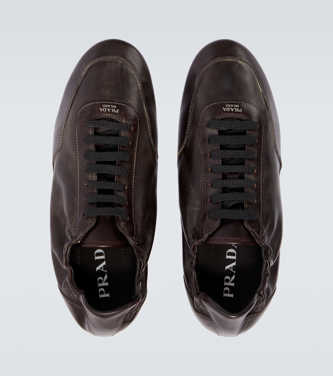 Collapse leather sneakers | Prada
