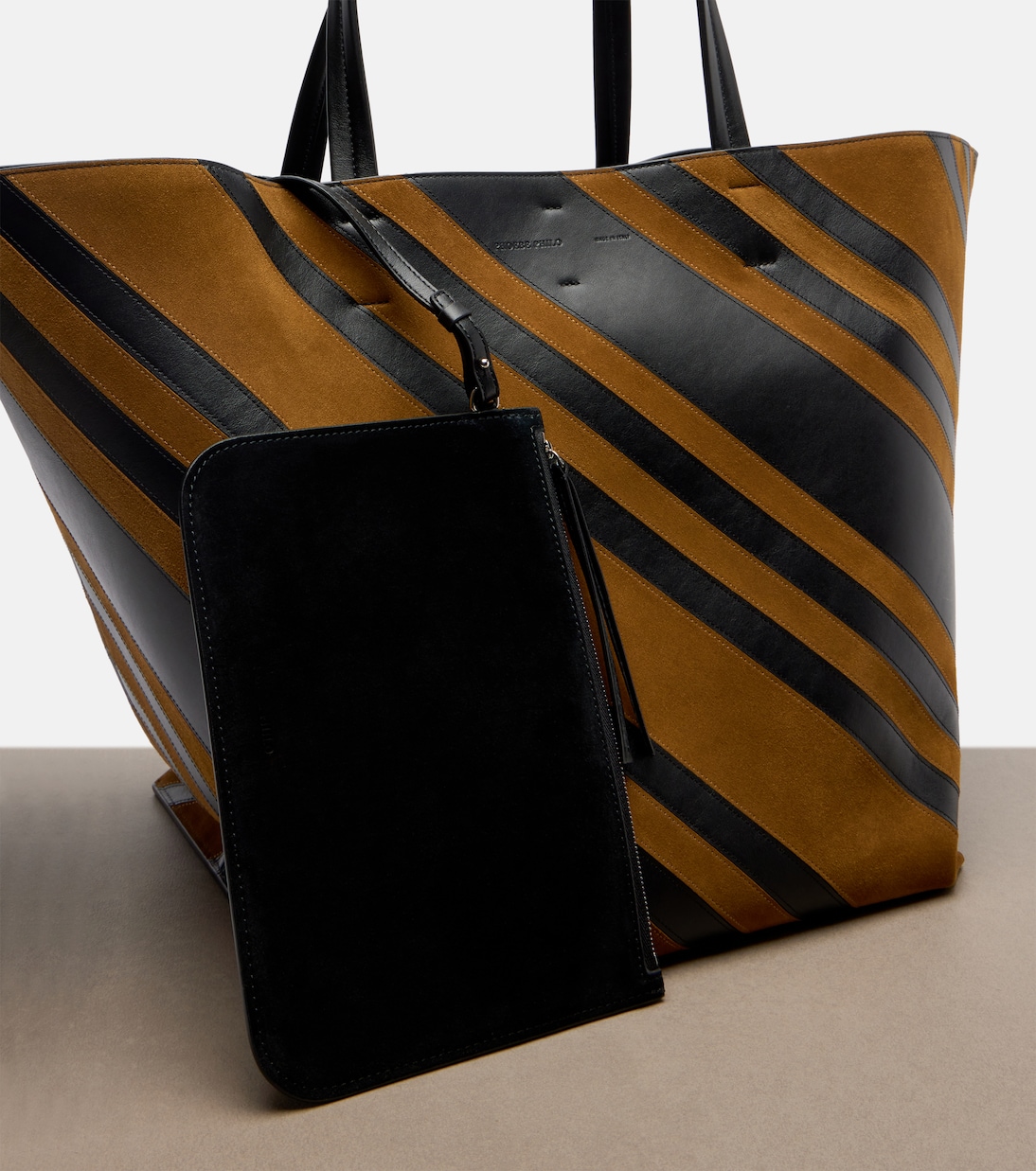 Basket Cabas Large leather and suede tote bag | Phoebe Philo