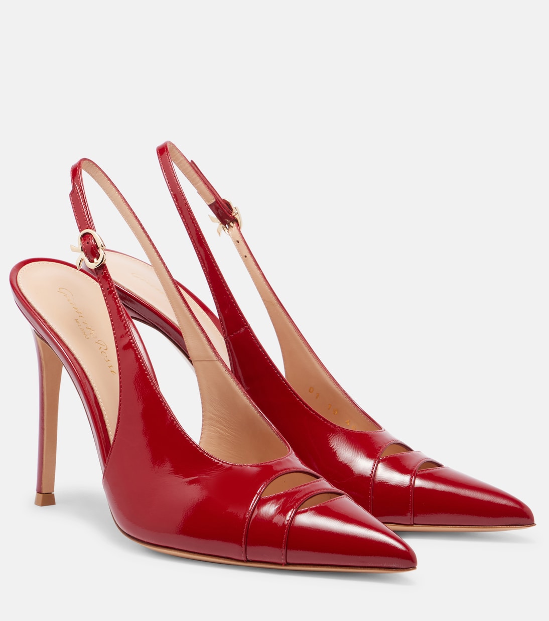 105 patent leather slingback pumps | Gianvito Rossi