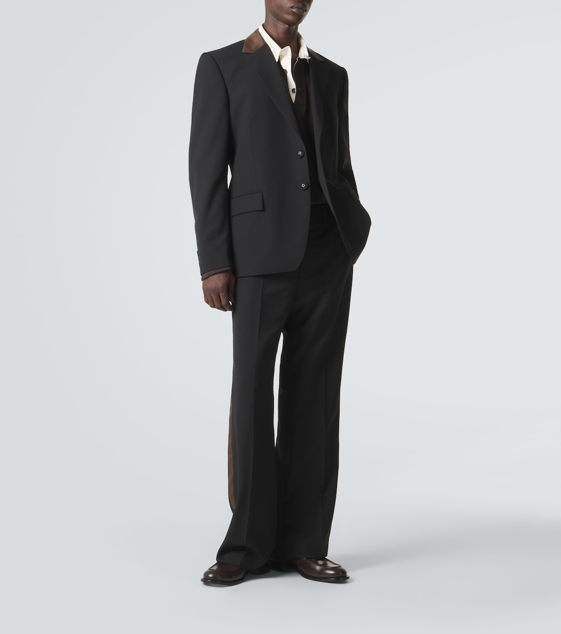 Blazer Alto aus Schurwolle mit Satin | Wales Bonner