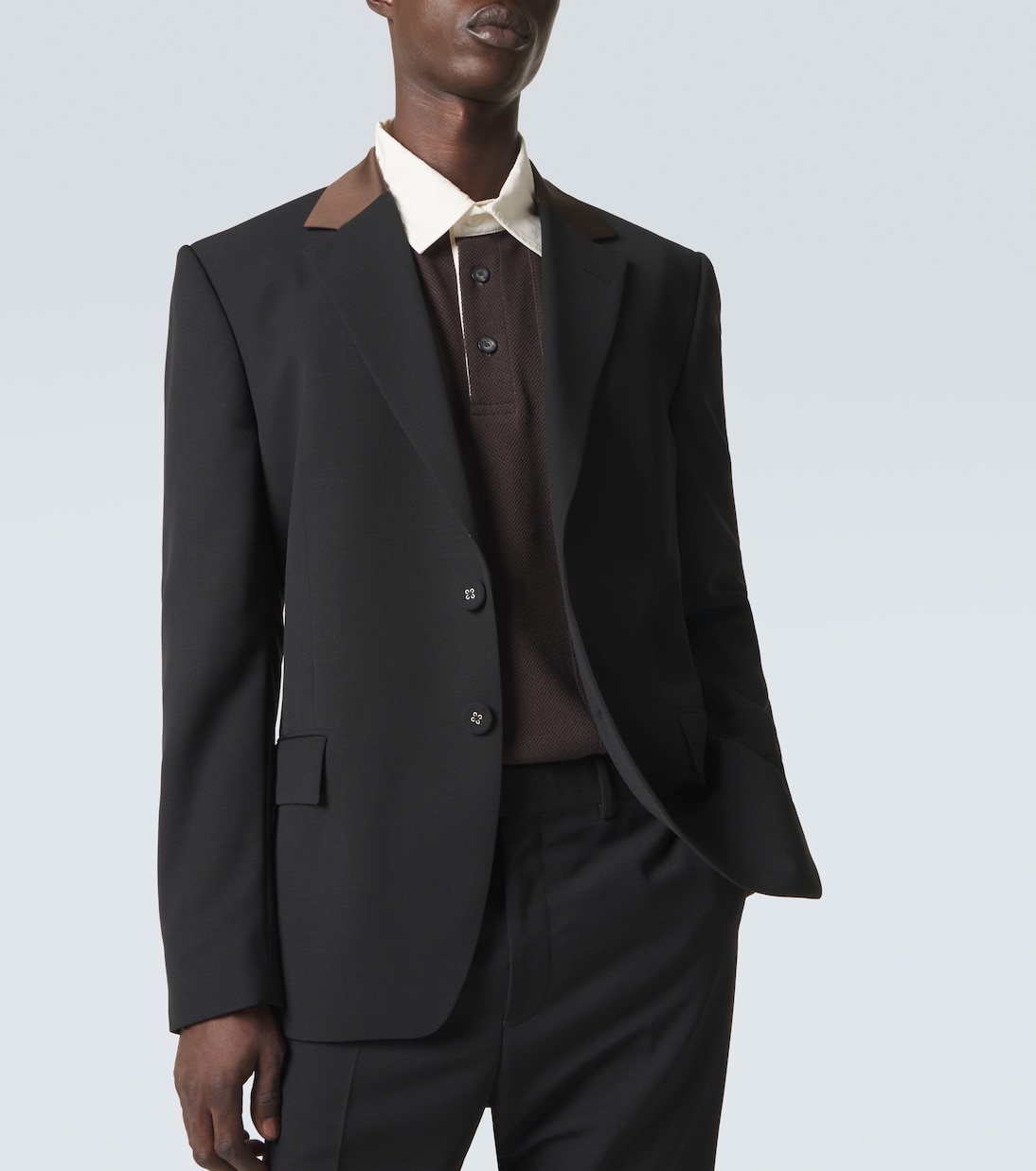 Blazer Alto aus Schurwolle mit Satin | Wales Bonner