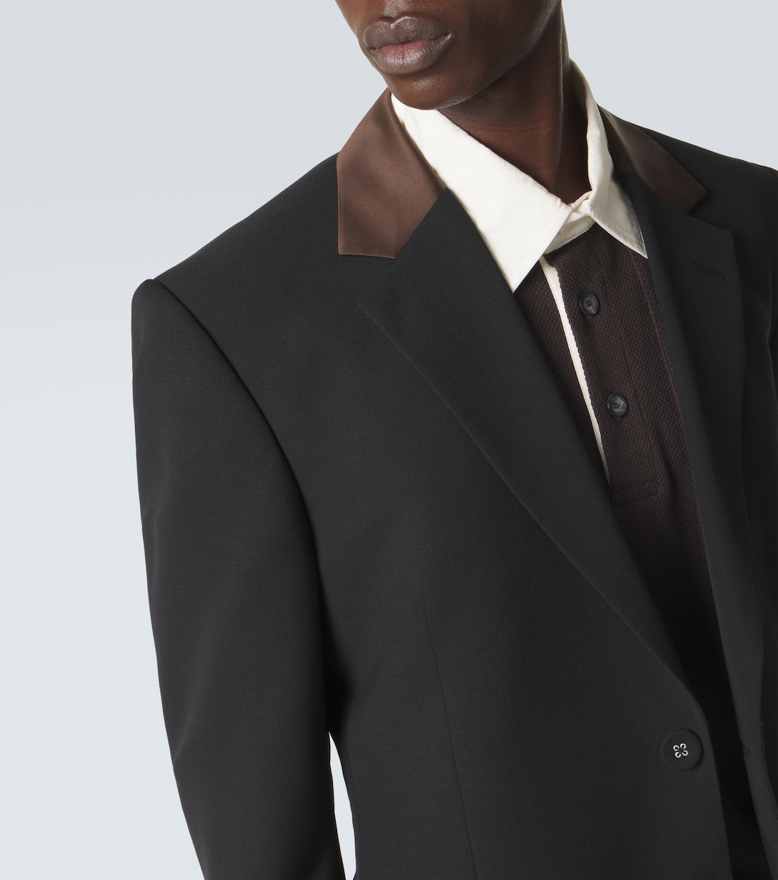 Blazer Alto aus Schurwolle mit Satin | Wales Bonner