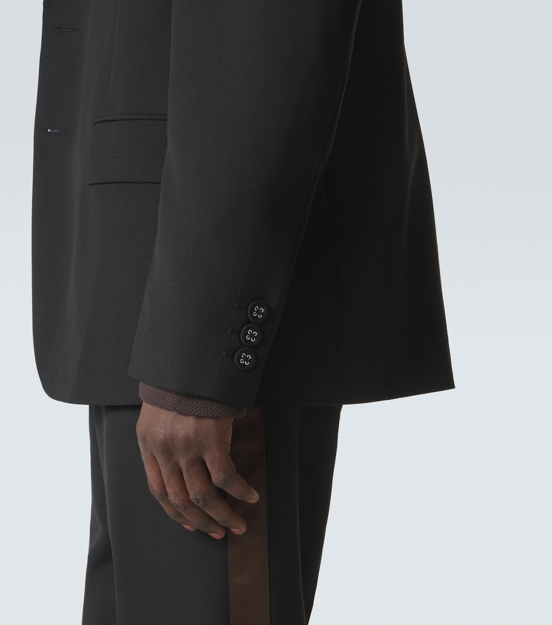 Blazer Alto aus Schurwolle mit Satin | Wales Bonner