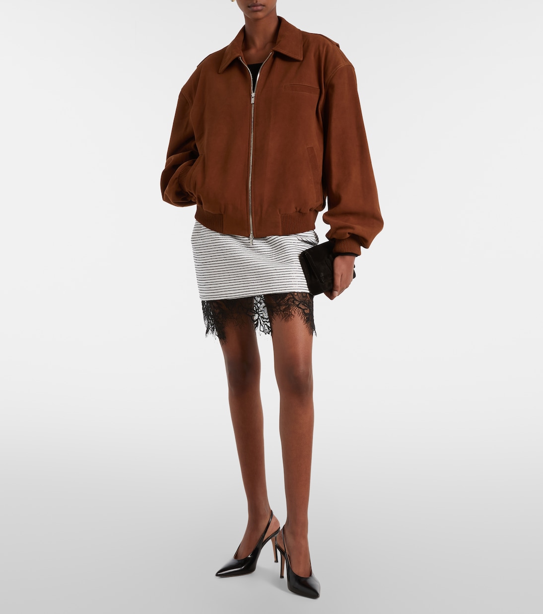 Suede bomber jacket | Jacques Wei