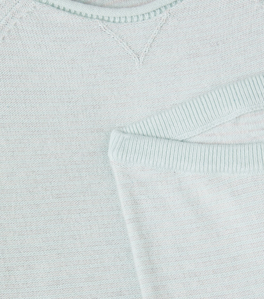 Ensemble pull et pantalon Loan rayés en coton et cachemire | Bonpoint