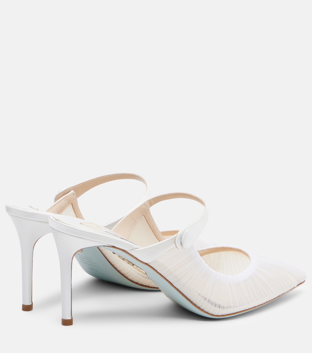 Mules Voile 75 aus Tüll mit Satin | Aquazzura