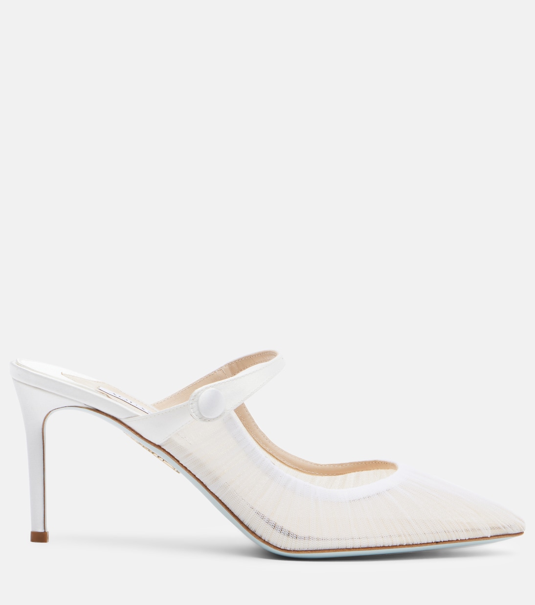 Mules Voile 75 aus Tüll mit Satin | Aquazzura