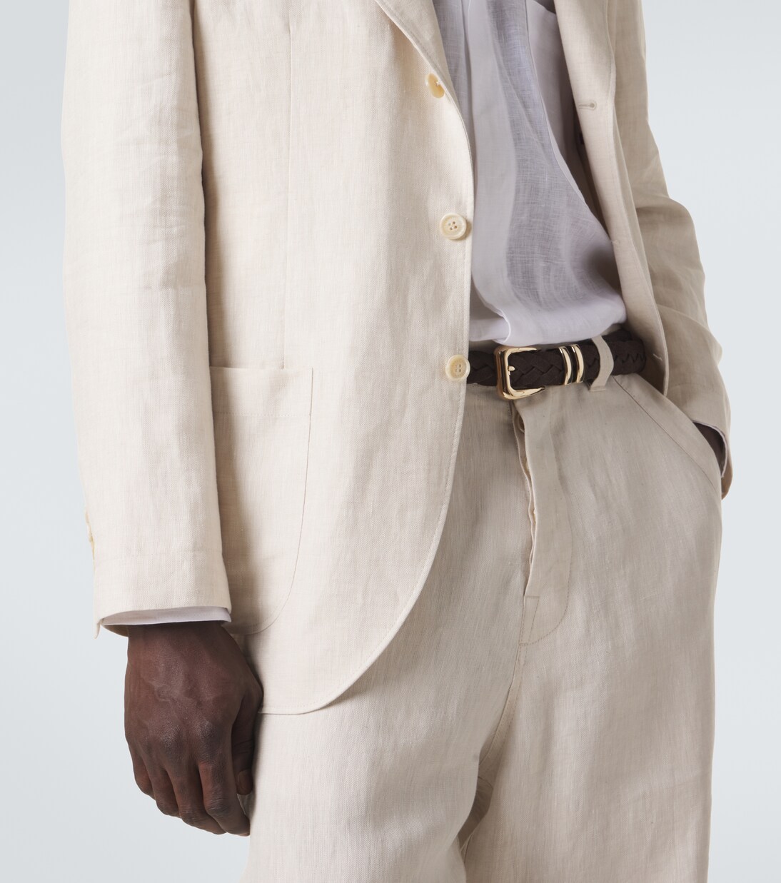 Braided suede belt | Brunello Cucinelli