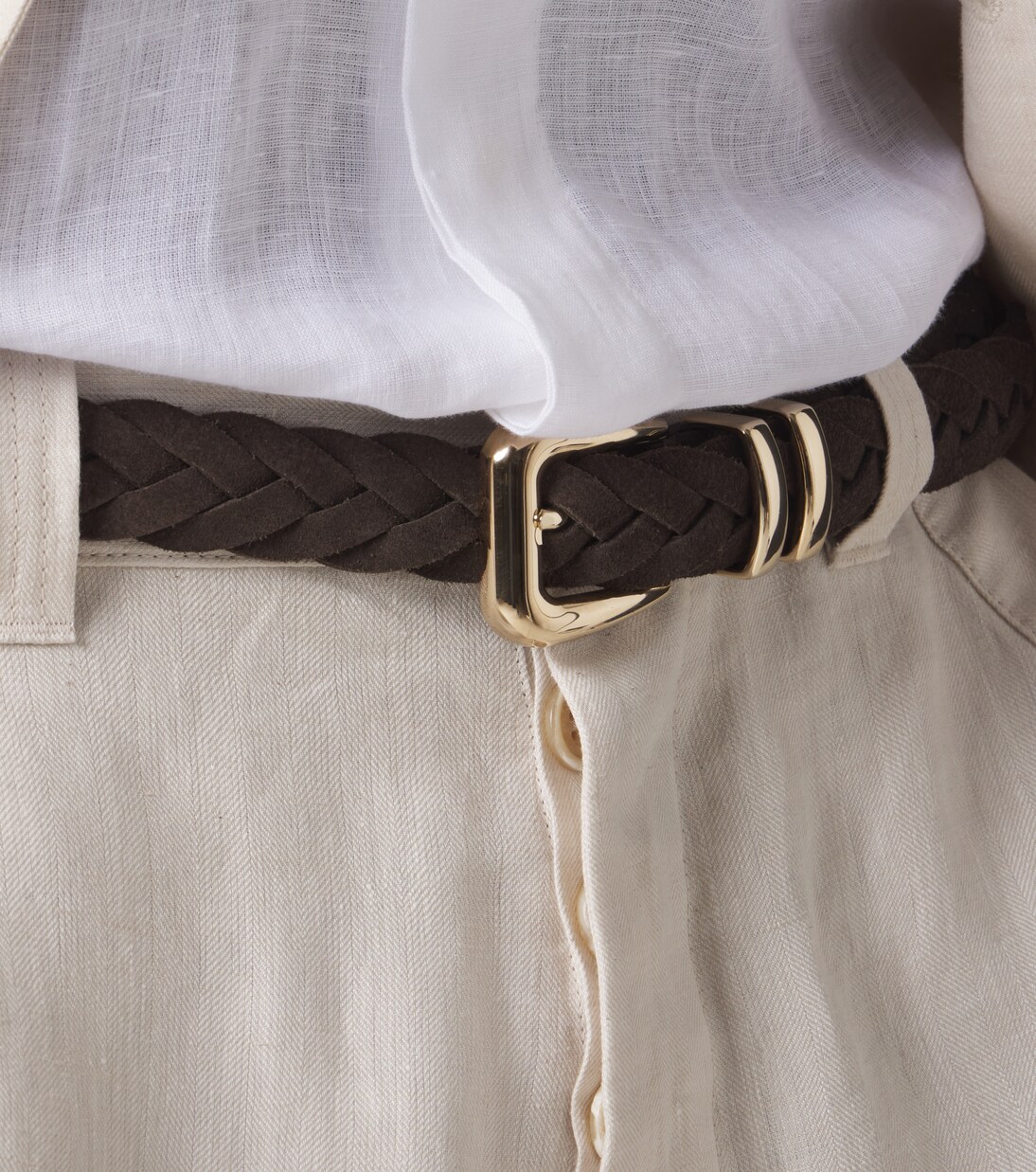 Braided suede belt | Brunello Cucinelli