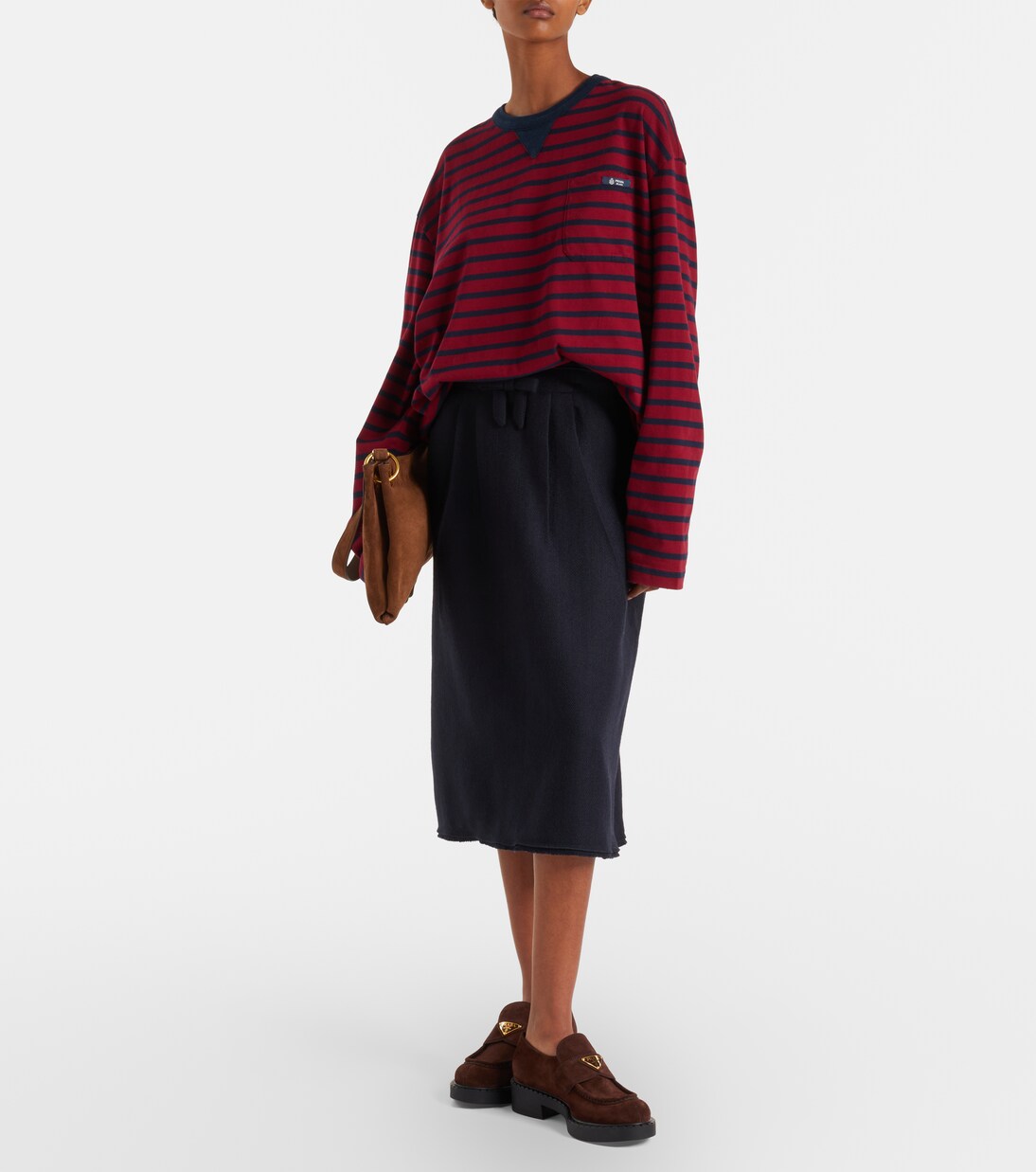 Loafers Chocolate aus Veloursleder | Prada