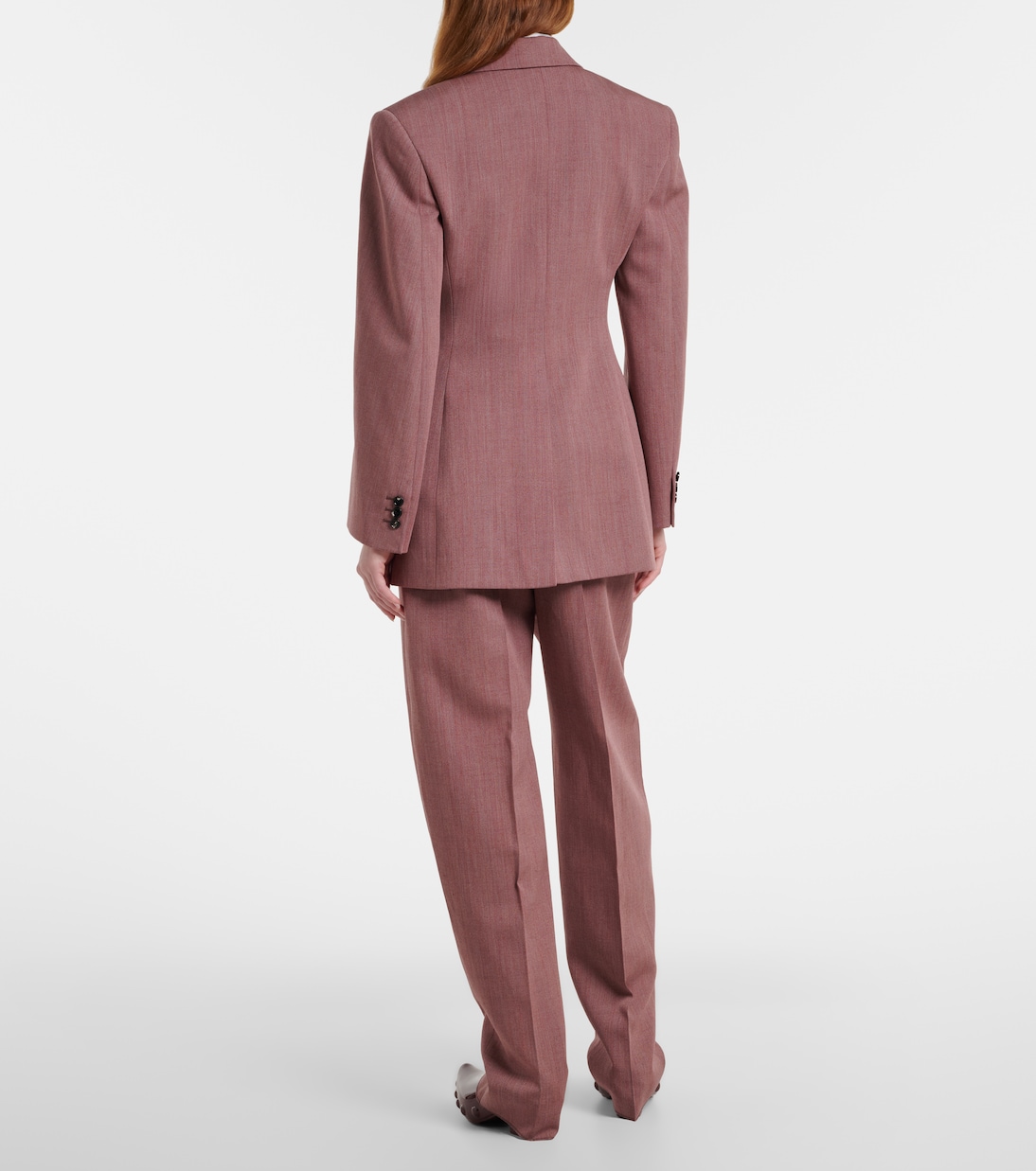 Pantalon fuselé en laine et lin mélangés | Bottega Veneta