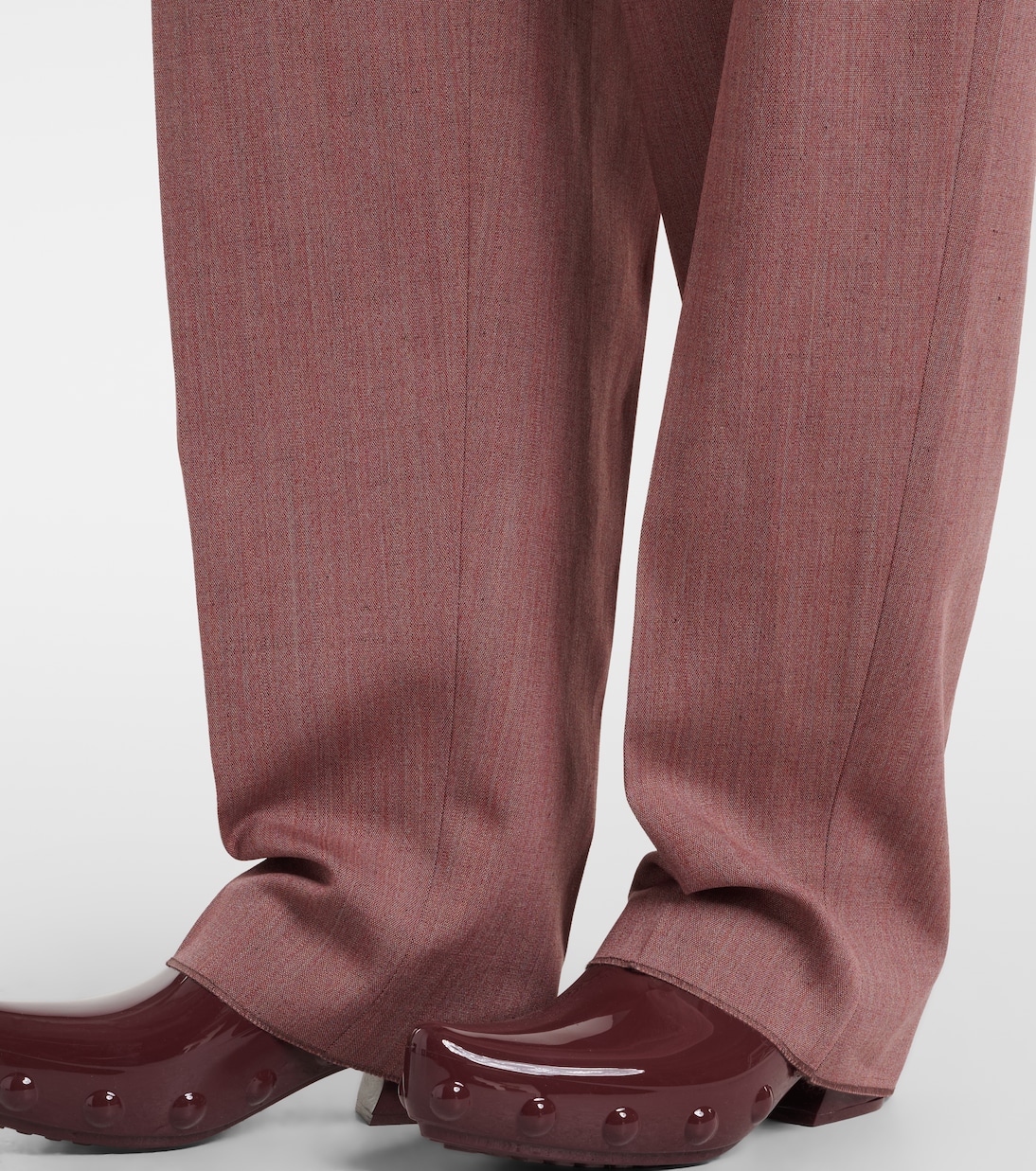 Pantalon fuselé en laine et lin mélangés | Bottega Veneta