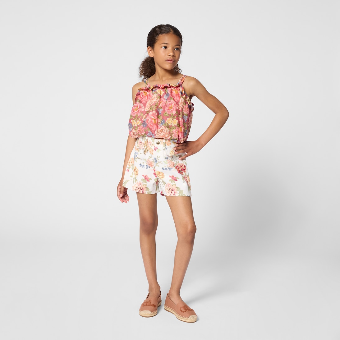 Bedruckte Shorts aus Baumwolle | Chloé Kids