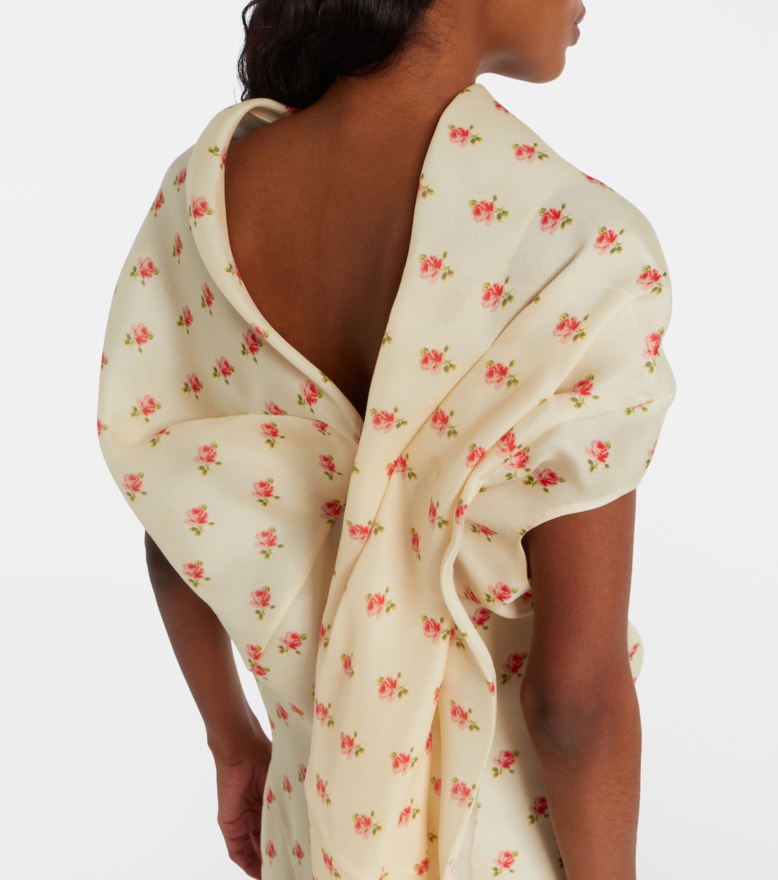 Robe en soie à fleurs | Khaite