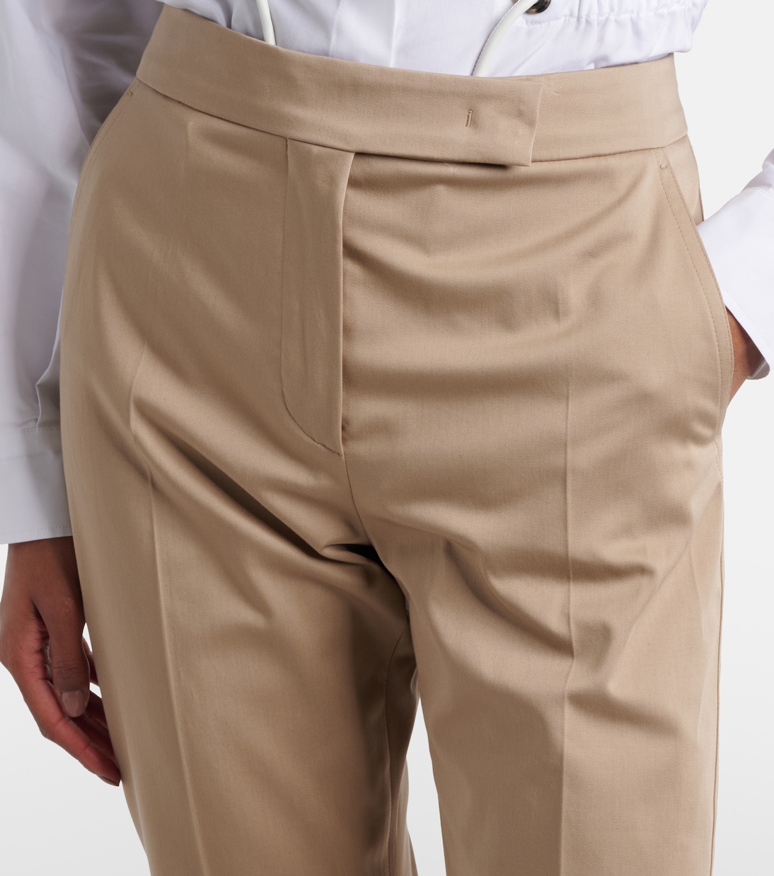 Pantalon slim en coton mélangé | Max Mara