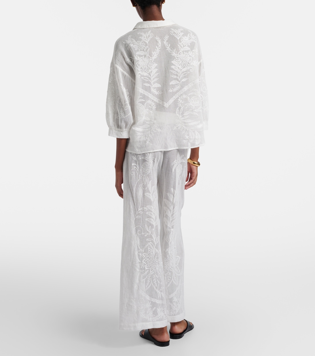 Pantalon Nina en coton brodé | Farm Rio