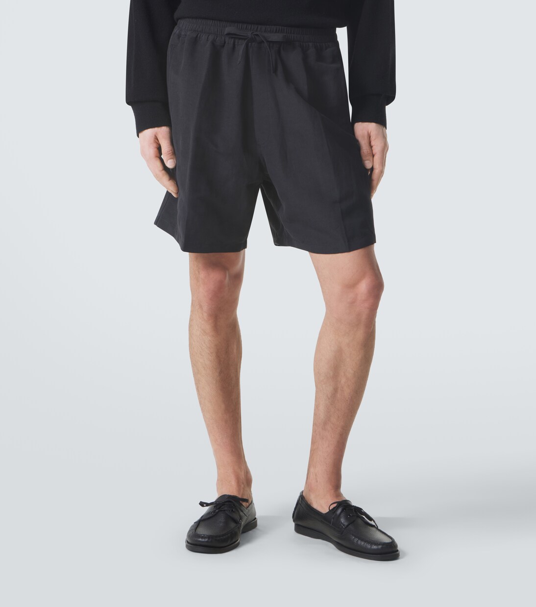 Bermuda-Shorts Julian aus Leinen und Seide | Umit Benan