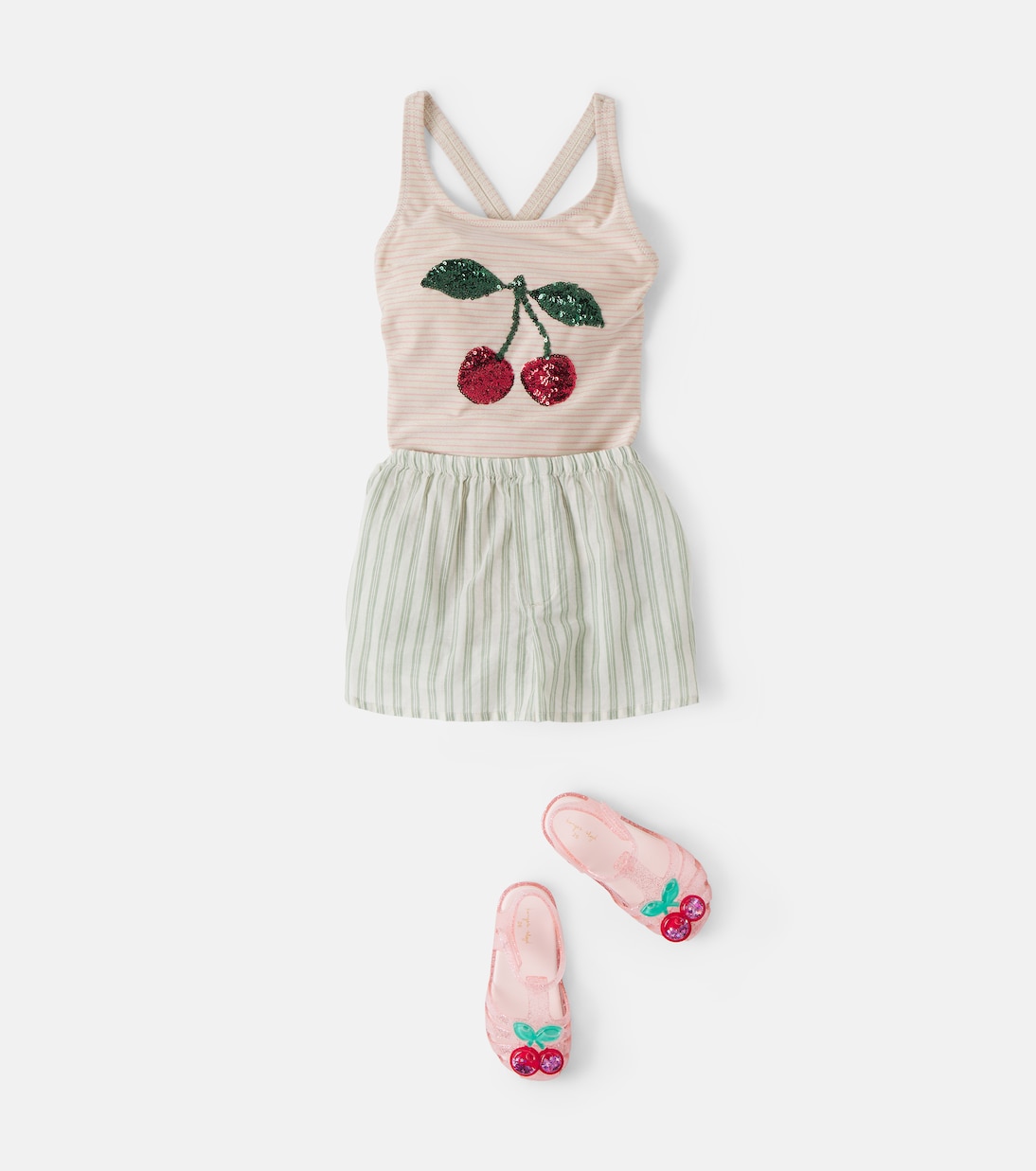 Maillot de bain Jade rayé à sequins | Konges Sløjd