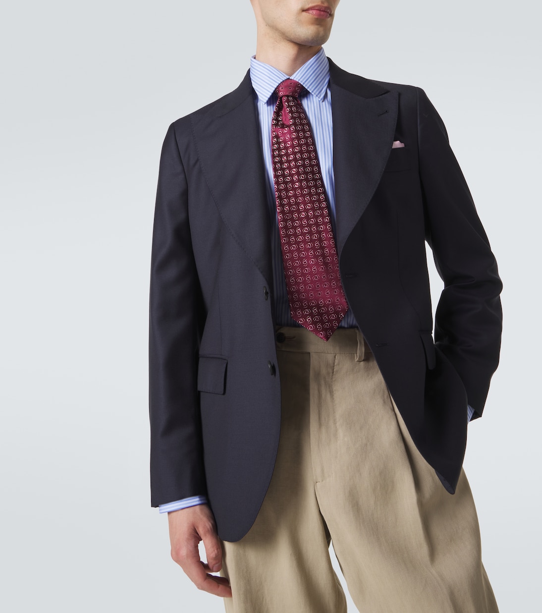 Silk jacquard tie | Charvet