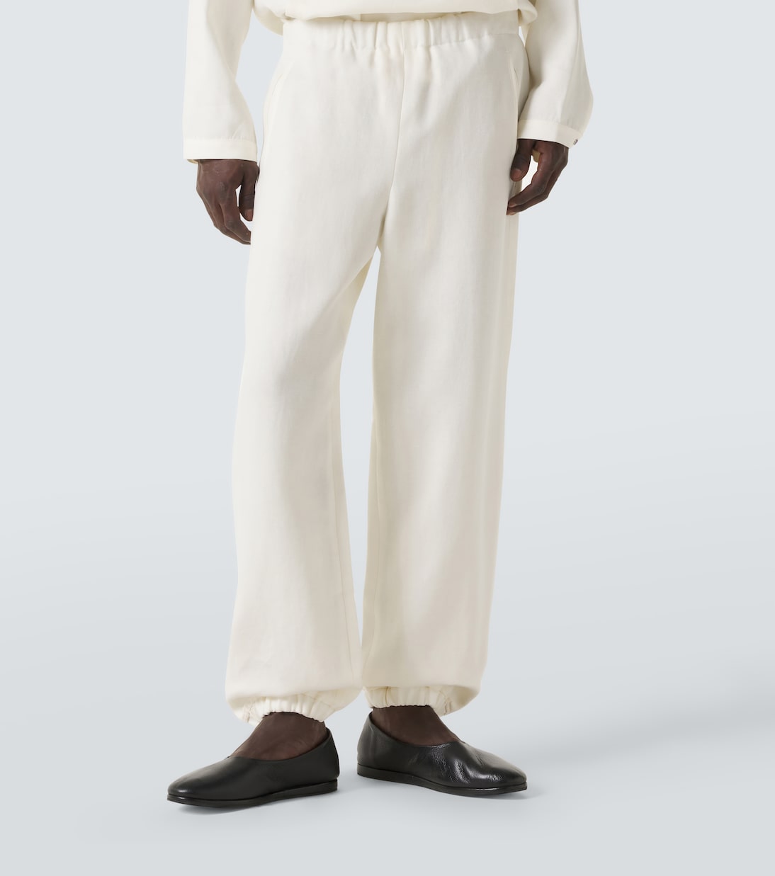 Jogginghose aus Leinen mit Amethyst | God's True Cashmere
