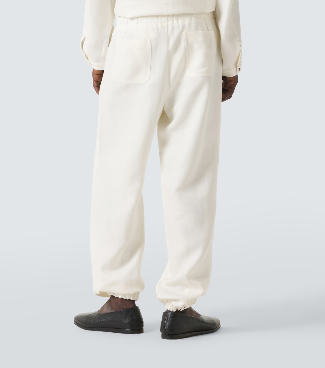 Jogginghose aus Leinen mit Amethyst | God's True Cashmere