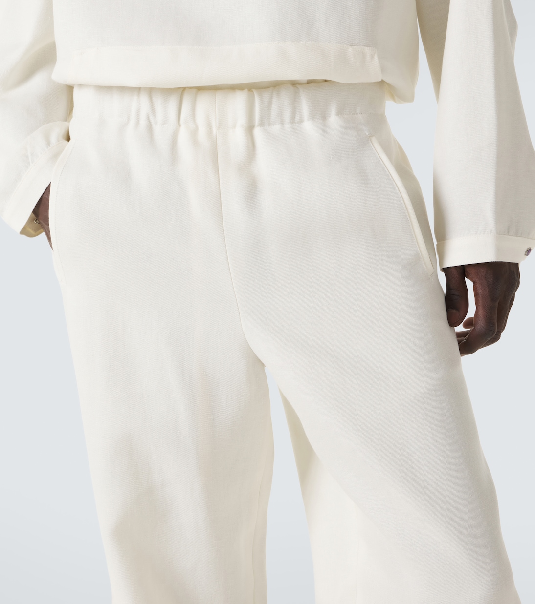 Jogginghose aus Leinen mit Amethyst | God's True Cashmere