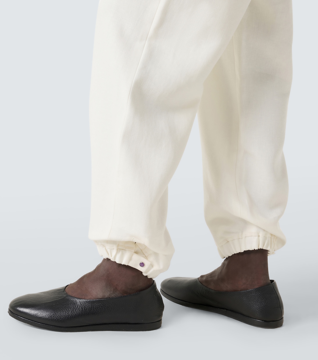 Jogginghose aus Leinen mit Amethyst | God's True Cashmere
