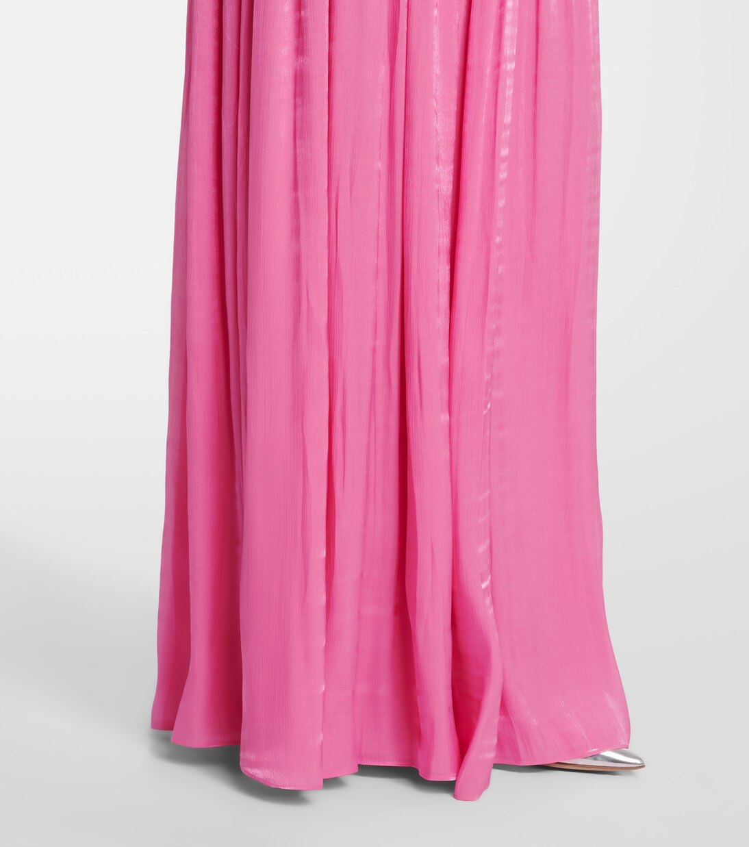 Cutout Lurex georgette gown | Costarellos